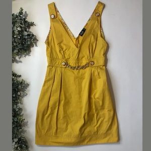 DOLCE & GABBANA Yellow Sleeveless Mini Sexy Dress
